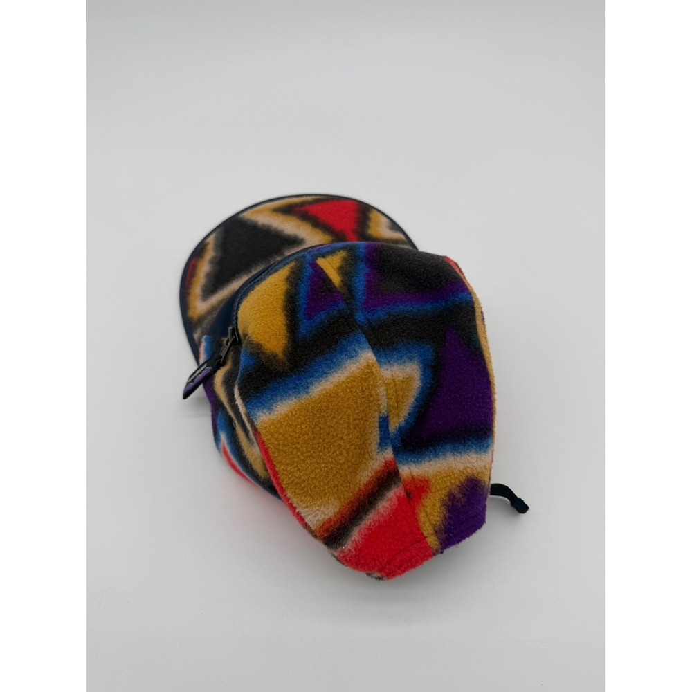 Vintage Patagonia Fleece Cap Aztec Pattern w/ Zip Pocket Rare Synchilla Hat - Picture 8 of 11